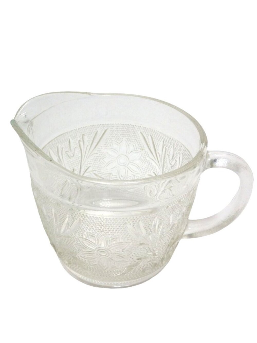 Anchor Hocking Creamer Clear Sandwich Glass Daisy